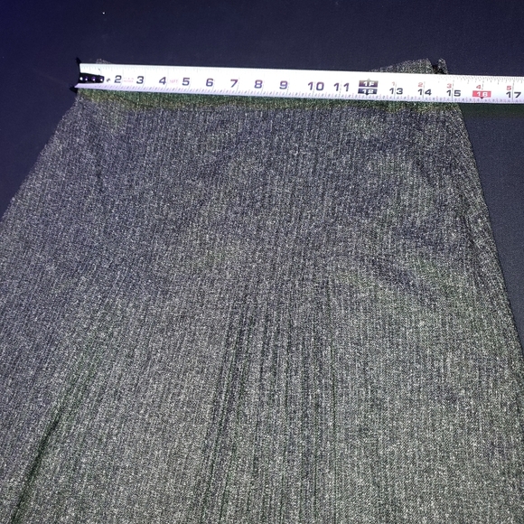 Halogen Women's Gray Polyester & Viscose Knee Length Flare Skirt Size Regular 6 - Picture 10 of 15